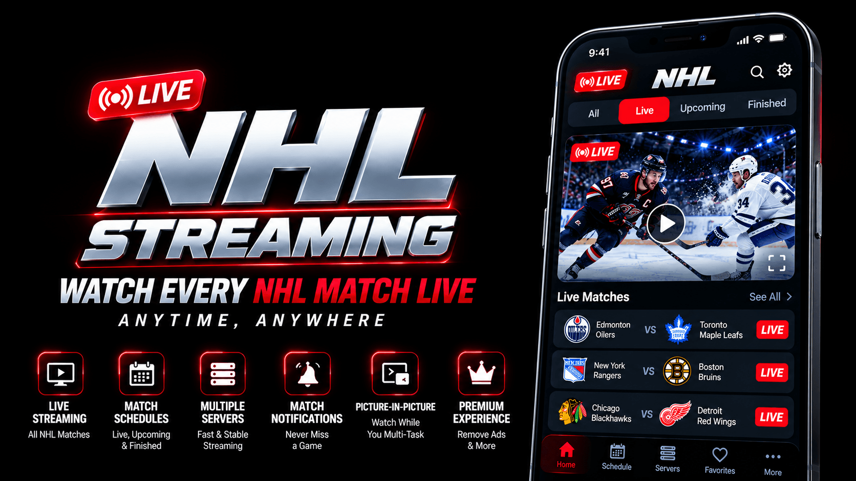 NHL Live Stream featured graphic